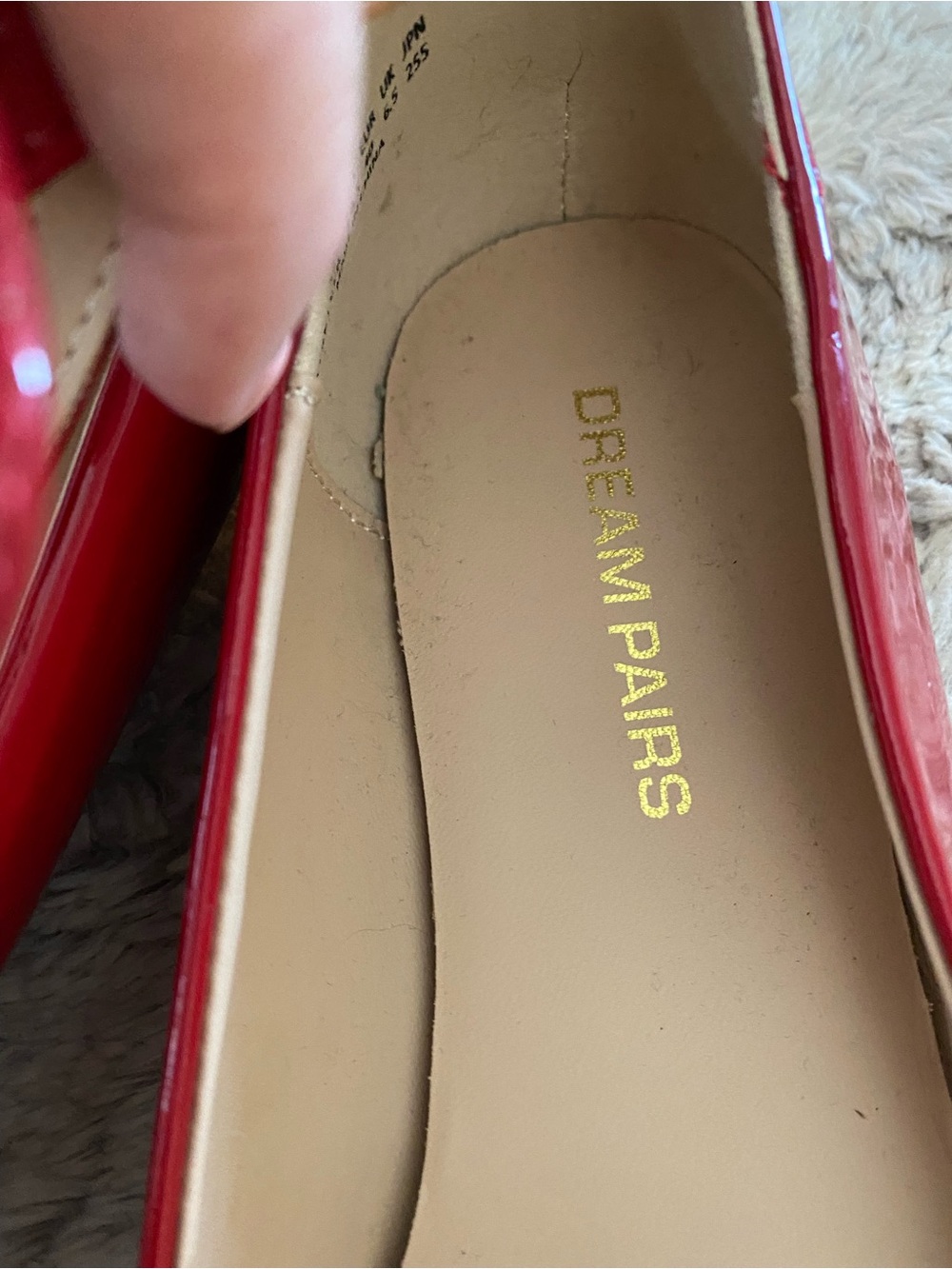 Dream Pairs Glossy Red Ankle Strap Ballet Flats - Picture 5 of 10